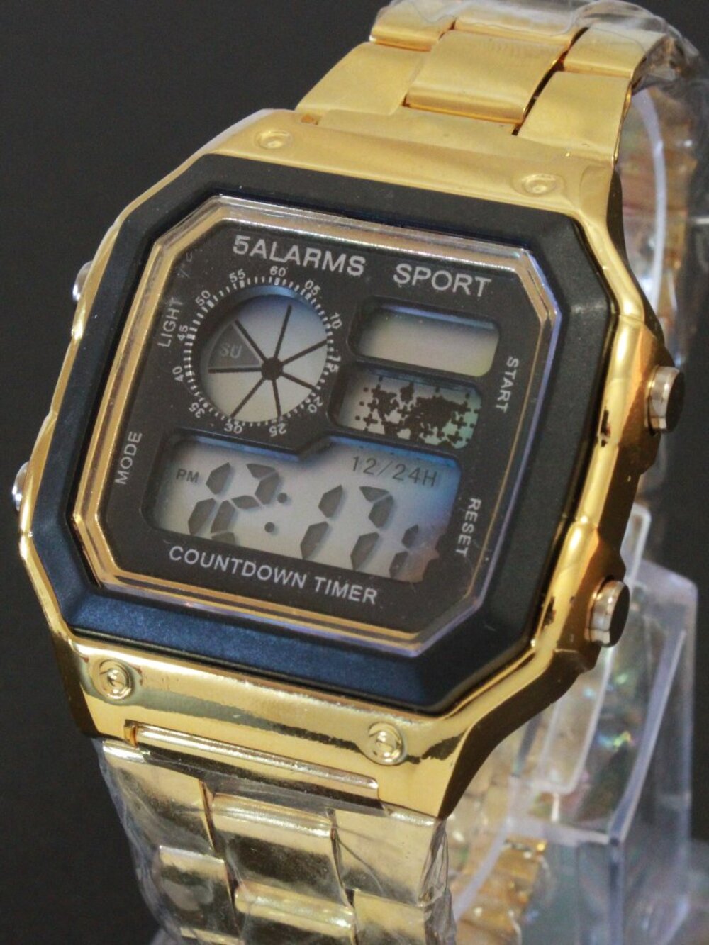 Royal Style Dual Time Alarm Stop Watch Count Down Timer